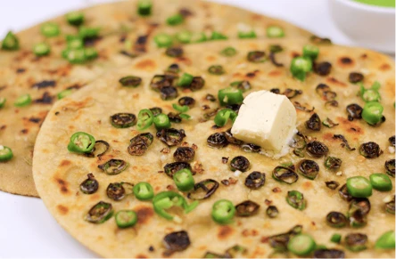 GREEN CHILLI PARANTHA