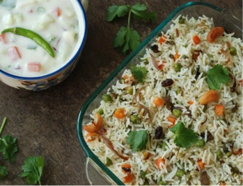 VEG. BIRYANI WITH RAITA